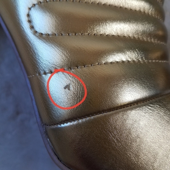 GLAZE Gold Curvy Quilted Pu Boot Skinny High Heels - Picture 11 of 13